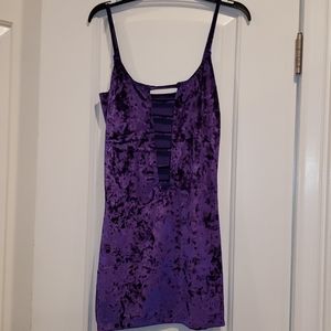 Mini velvet dress